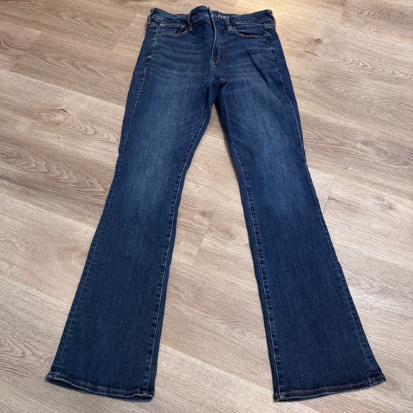 American Eagle High Rise Skinny Kick Jeans 14 Long Next Level Stretch - Picture 2 of 6